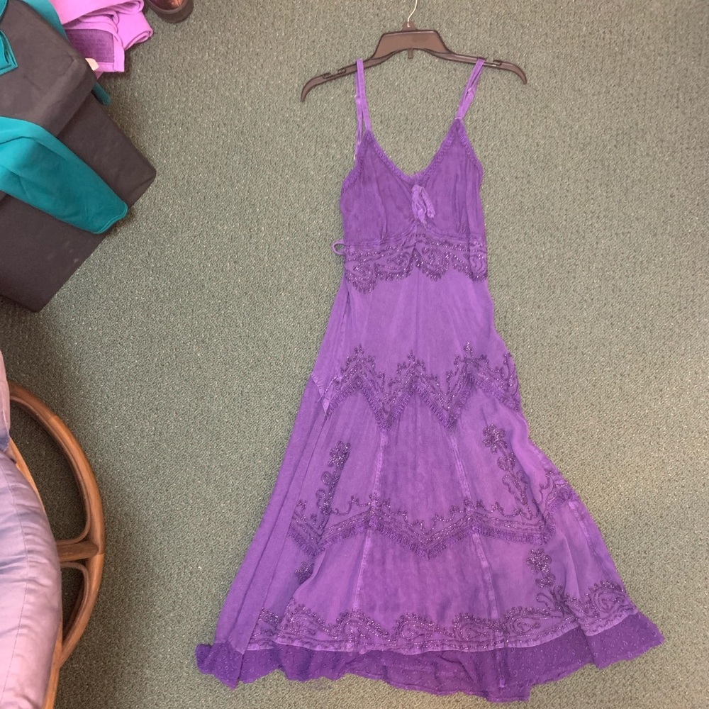 Sakkas purple long beaded summer dress